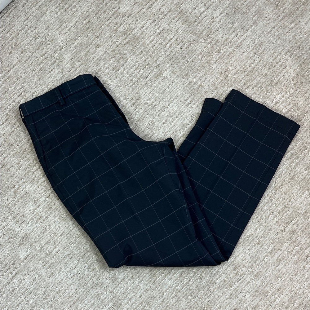 Nike Golf Tour Performance Dri-FIT Pants Men’s 35x32 Navy Windowpane Plaid